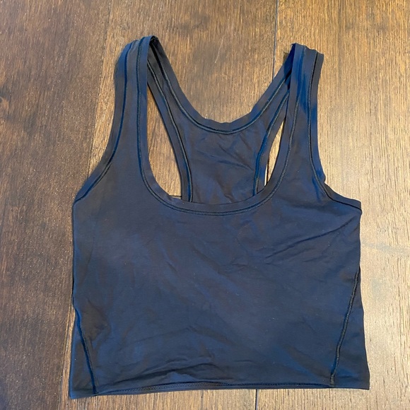 Lululemon Wander most ultra soft nulu scoop neck cropped tank - XS BLACK - Picture 1 of 3